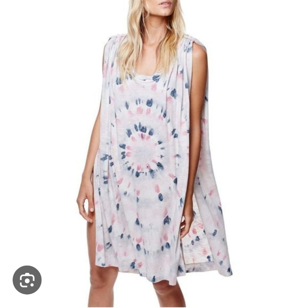 Free People We The Free Kaleidoscope Tie-Dye Tunic Beach Cover-Up Size Small - Picture 3 of 11
